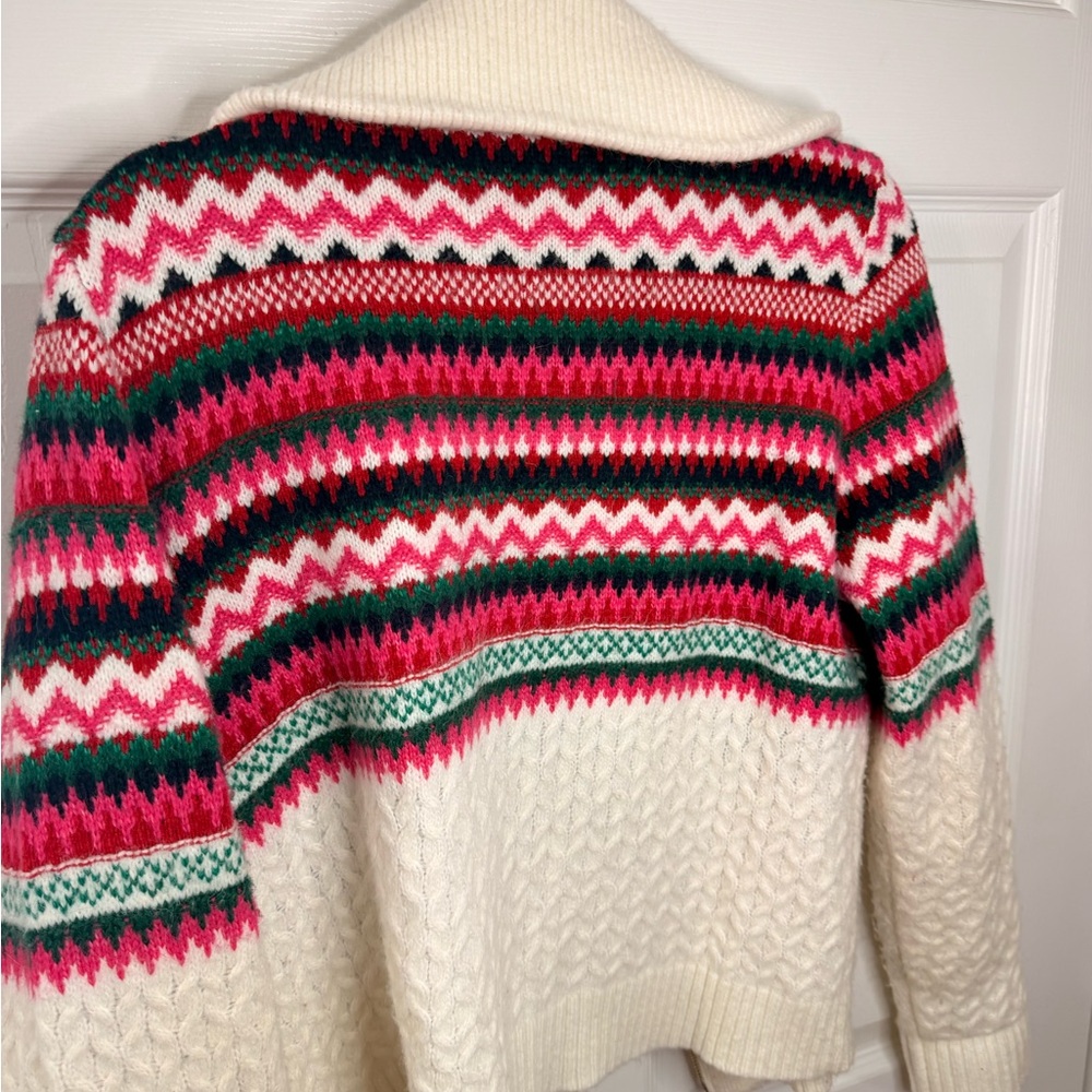 Talbots Multicolor Patterned Cardigan - image 6